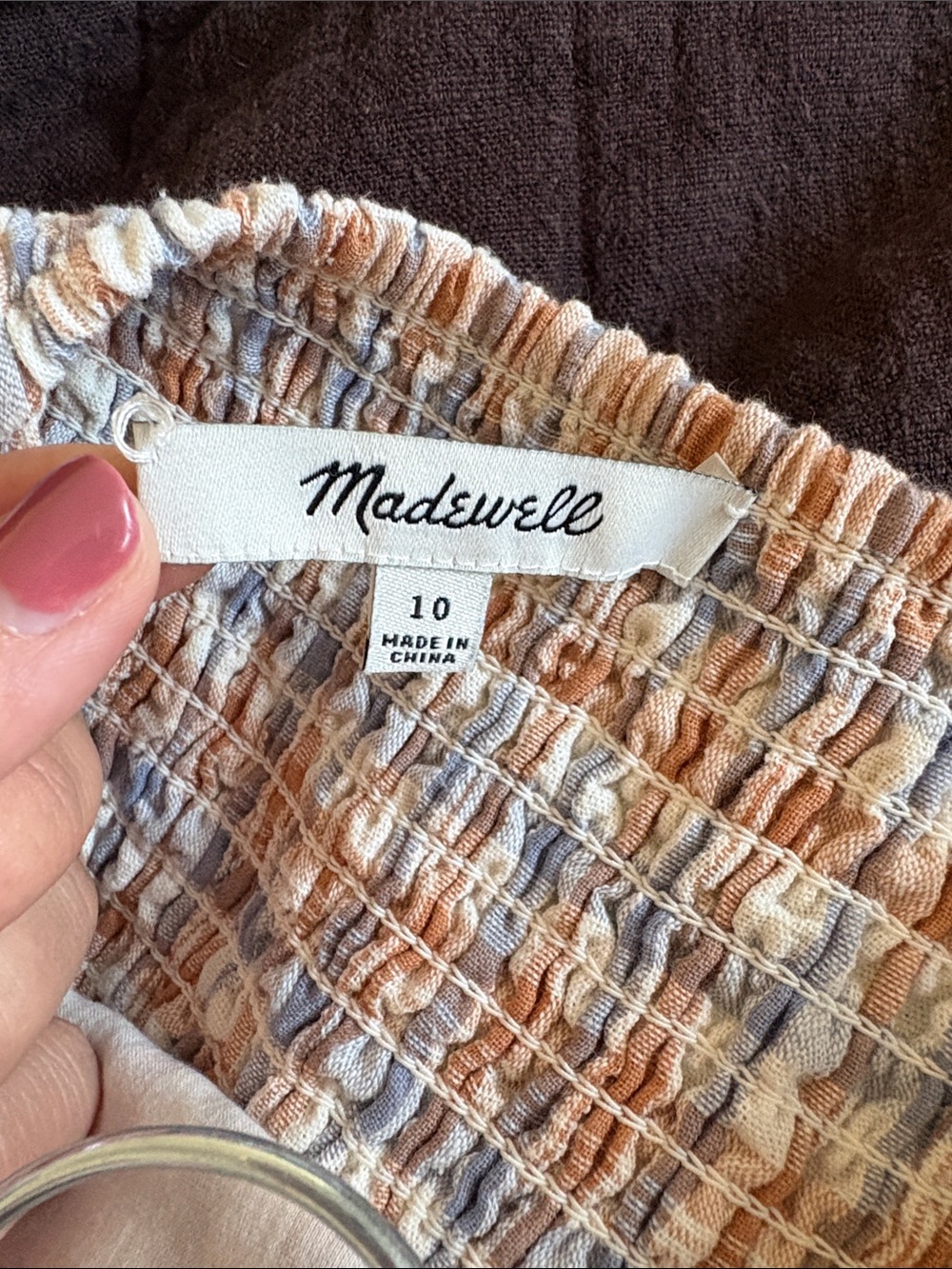 Madewell Tiered Gingham Dress - Picture 7 of 9